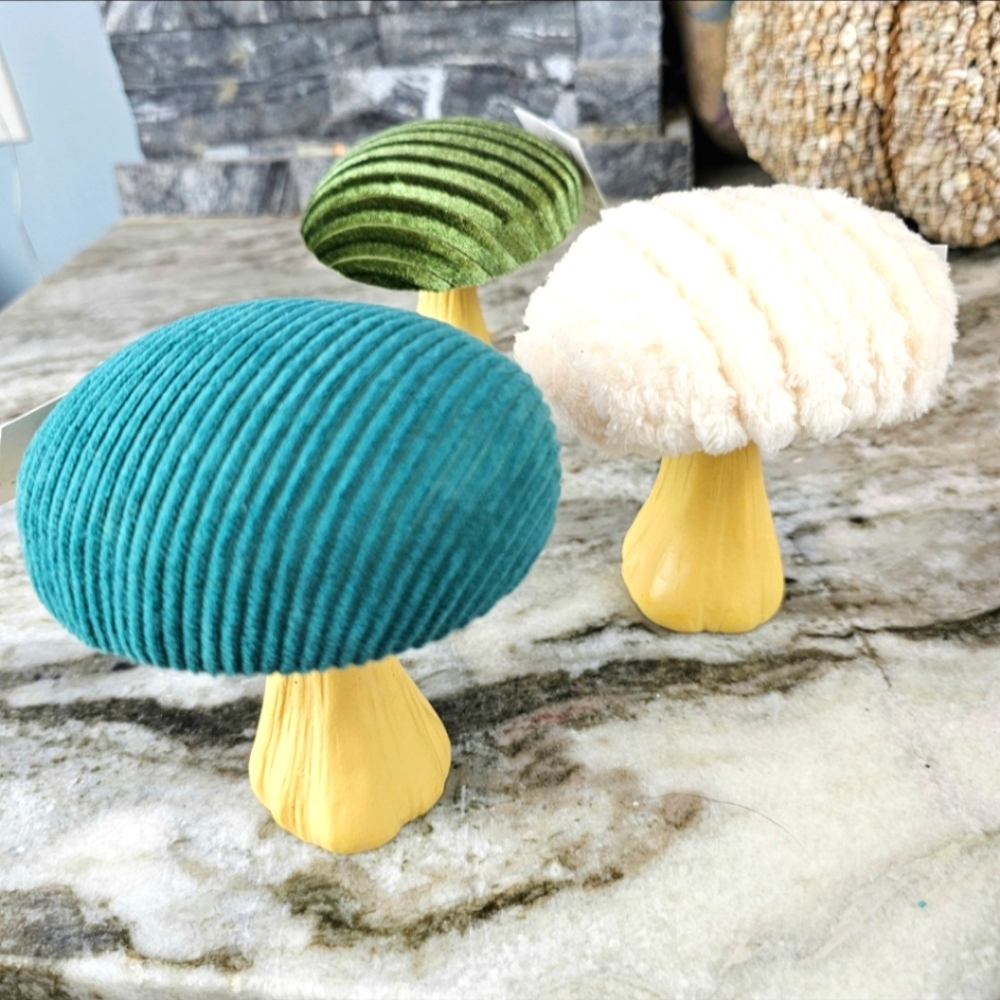 Target Texture Mix Velvet Mushroom Decor Set